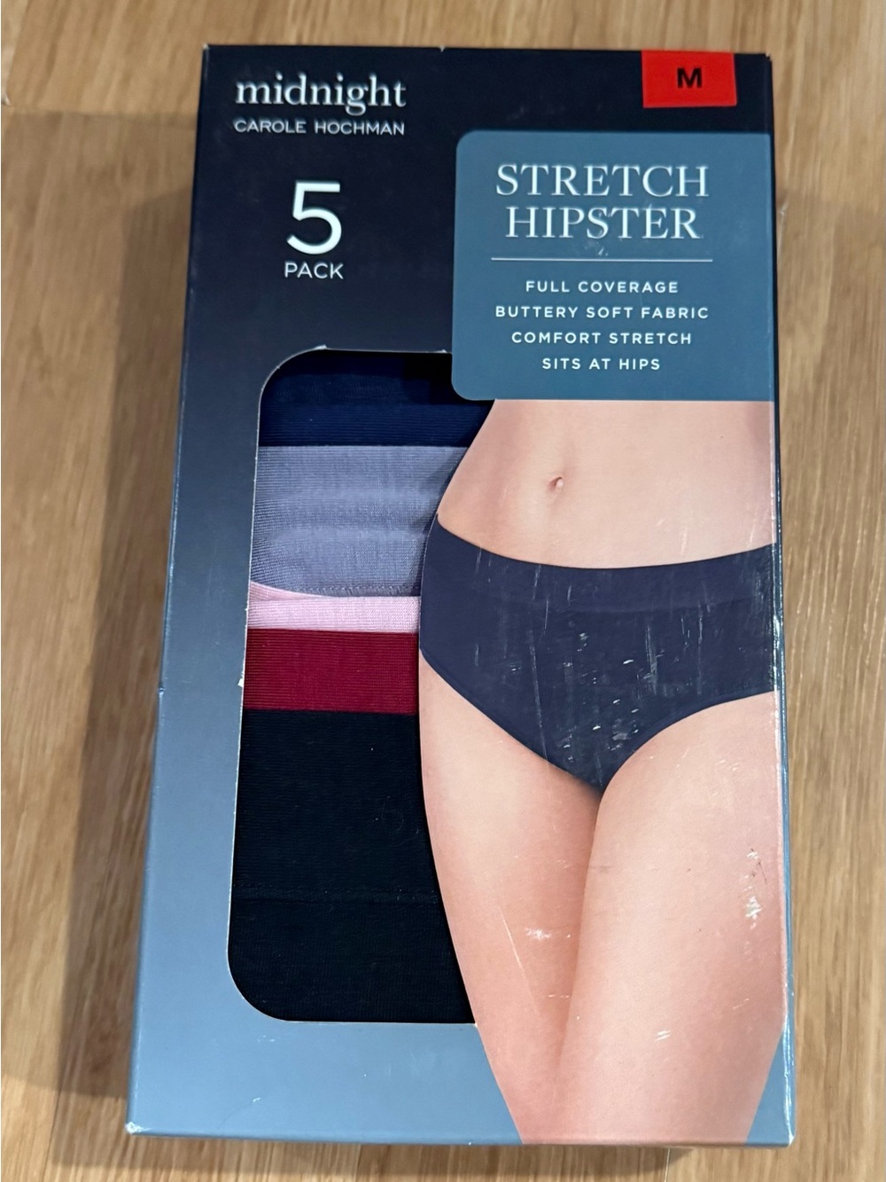 NEW Women’s Carole Hochman Midnight Stretch Hipster Underwear (5-Pack) - M